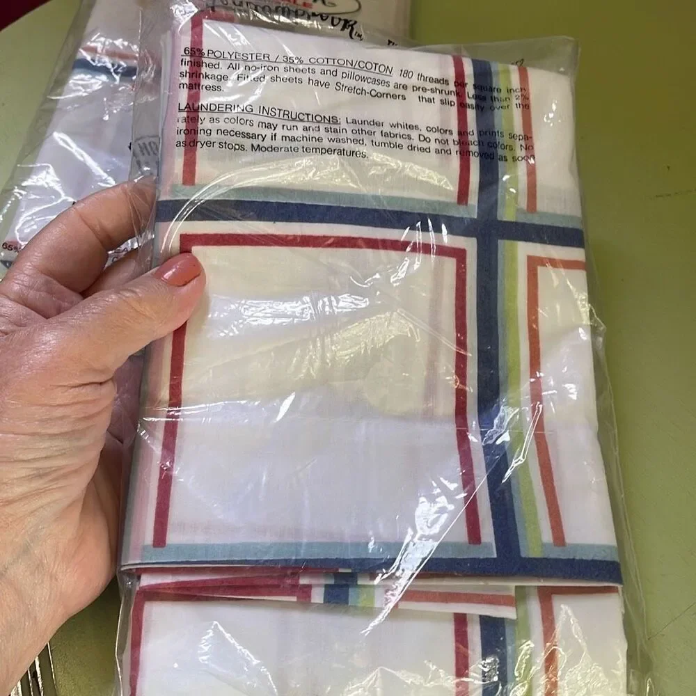 Meadowbrook NWT vintage plaid pillow cases. 2 sets of 2 dead stock